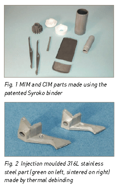 Syroko promotes new binder for Powder Injection Moulding - 000832