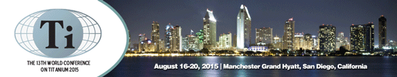 13th World Conference on Titanium heads to California - TiWebpageHeader