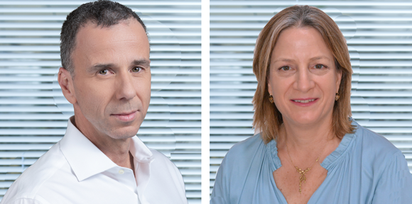 XJet has announced Yair Alcobi (left) will take on the role of CEO and Orit Tesler Levy (right) who takes the position of CFO (Courtesy XJet)