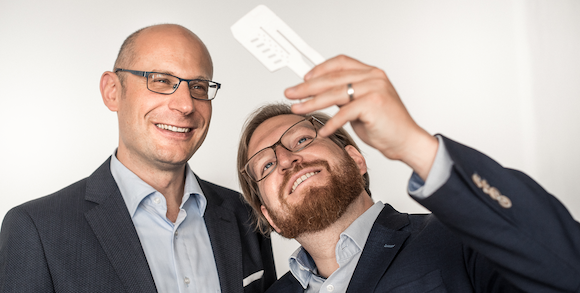 Dr Johannes Homa, CEO (L), and Dr Johannes Benedikt, CTO (R), founded Lithoz eleven years ago (Courtesy Lithoz)