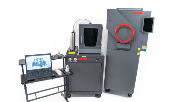 Rapidia uses a two-step metal extrusion Additive Manufacturing technology and recently launched its Advanced Vacuum Sintering Furnace (Courtesy Rapidia)