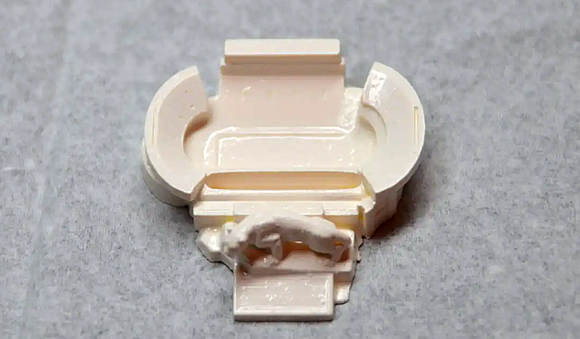 An additively manufactured model of Penn State’s football stadium and its Nittany Lion Shrine, manufactured from LithaLox 350 aluminium oxide (Courtesy Lithoz)