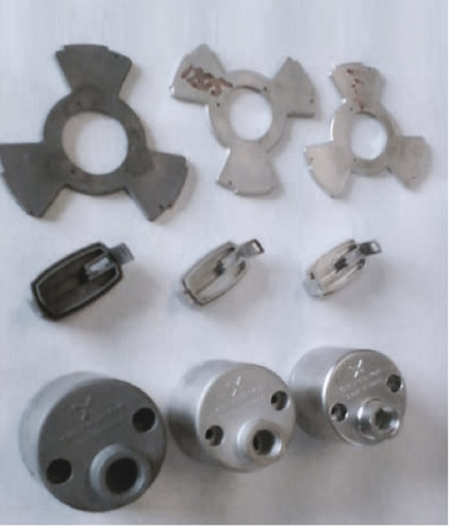 Fig. 3 The first MIM prototypes made at Sintex in 2006