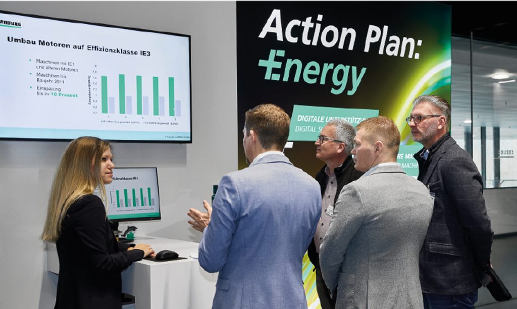 Fig. 1 Energy efficiency was an important theme of the Arburg Anniversary Days 2023 and the ‘Action Plan: Energy’ generated a high level of interest (Courtesy Arburg)