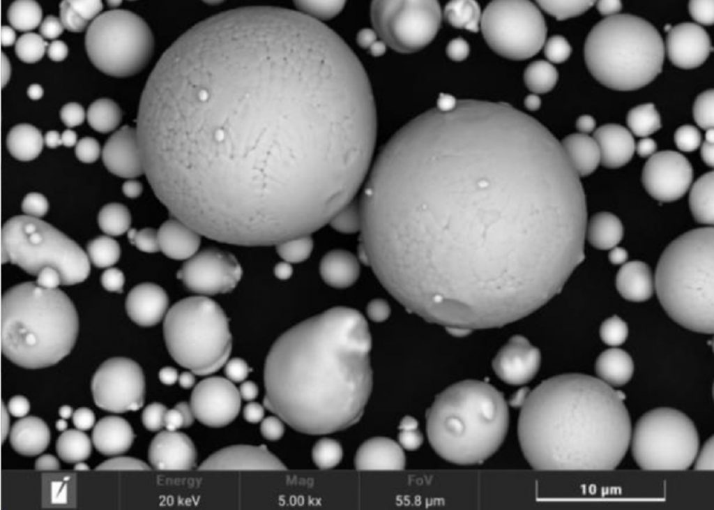 Fig. 6 SEM image of the Ni-free stainless steel powder [2]