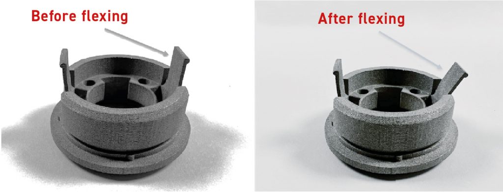 Fig. 10 The results of button body tab flexing (Courtesy Gaetano Mariella, PTI Tech Inc.)
