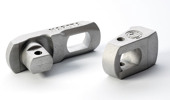 3DEO received a 2023 MPIF Award of Distinction for this fastener assembly used to attach the inter-car baffles to retaining frames on bullet trains (Courtesy MPIF)