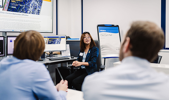 Attendees were given demonstrations of the centre’s material analysis technologies and a tour of its facility (Courtesy Oxford Instruments)