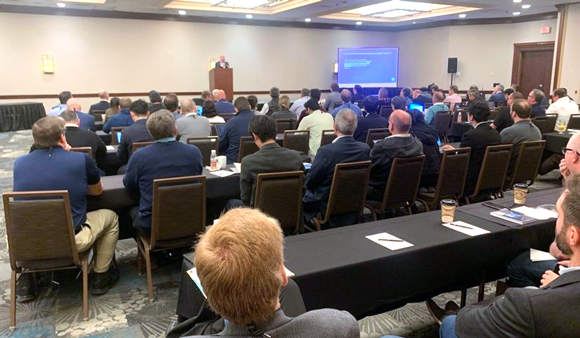 MIM2024 began with a keynote presentation on ESG & Sustainability by Barton White, Kymera International (Courtesy MPIF)