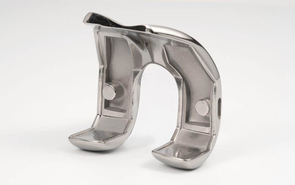 Fig. 5 A MIM titanium alloy kneecap produced by Hangzhou Sino-MIM Technology Co. Ltd. received a Grand Prize in the Medical/Dental and (Courtesy MPIF)