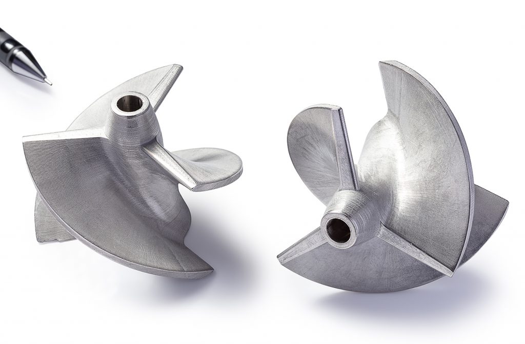 Fig. 13 A 17-4 PH stainless steel propeller manufactured by MEX/FFF from CMG Tech-X filament and used in Safety Of Life At Sea (SOLAS) boats 
(Courtesy CMG Technologies)