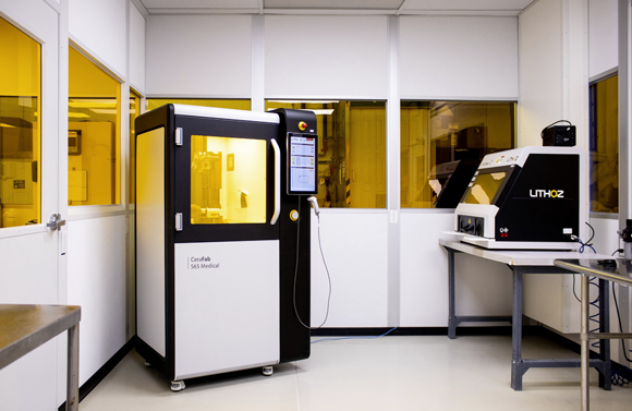 A CeraFab S65 Additive Manufacturing machine has been installed in the new Bioceramics Center of Excellence at Himed’s New York headquarters (Courtesy Himed)