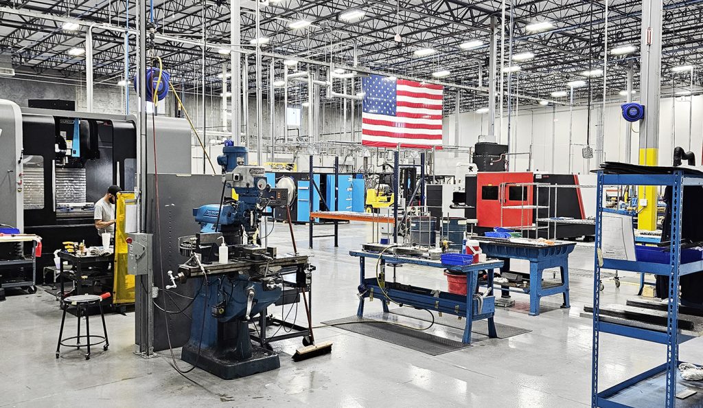 Fig. 4 Part of the machine shop cell inside Elnik’s new HQ (Courtesy Elnik Systems)