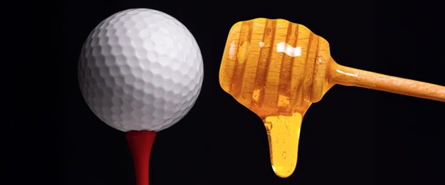 Fig. 6 This is the perfect visualisation of a MIM feedstock: golf balls in honey (Courtesy Declan Coyle)