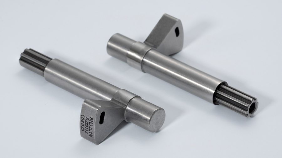 Fig. 8 Ratchet shaft used in the parking brake system for new electric vehicles by Sino-MIM Technology Co Ltd (Courtesy MPIF)