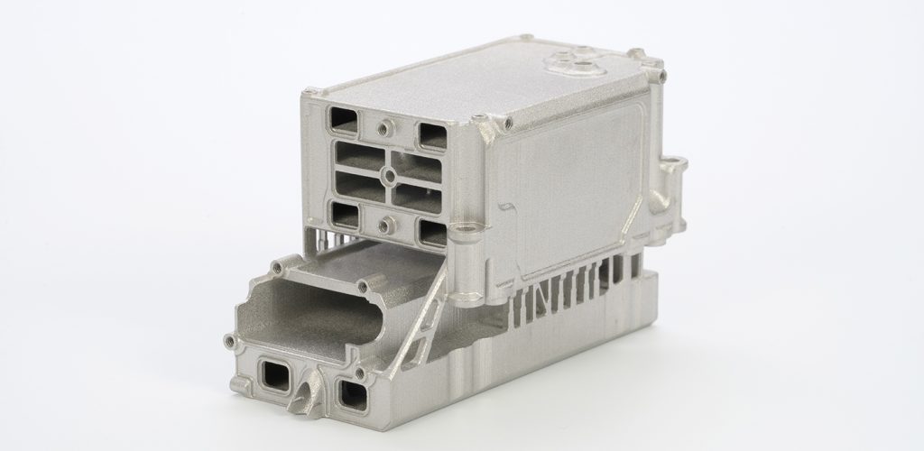 Fig. 8 This BJT 316L fluid matter exchanger won a Grand Prize in the MPIF’s 2023 Design Excellence awards. While relatively simple in appearance on the outside, the part is extremely complex on the inside and can only be produced by AM (Courtesy MPIF)