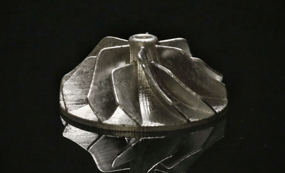 Sintered part of an impeller, manufactured with GelCasting (Courtesy IFAM)