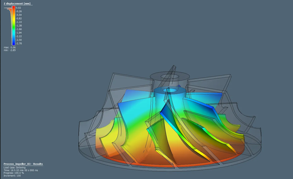 Simulation of sintering shrinkage and distortion with Hexagon Simufact Additive software (Courtesy IFAM)