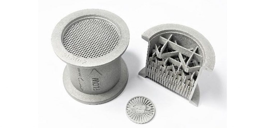 Fig. 11 Complex geometries produced by BJT-processed hard and non-weldable M2 tool steel (Courtesy Simon Höges, ICAM 2024)