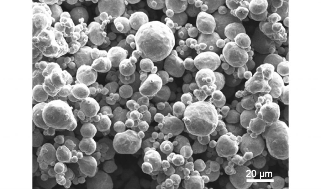 Fig. 31 SEM photomicrograph of the copper powder (Courtesy Mahmood Shirooyeh, ICAM 2024)