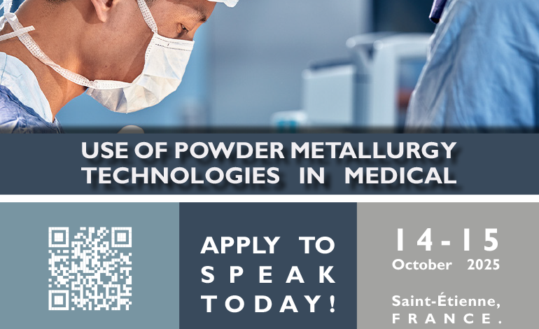 The EPMA has issued a call for speakers for its Medical Powder Metallurgy Seminar (Courtesy EPMA)