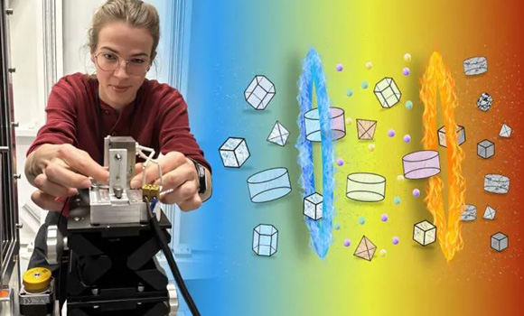 Natalie Yaw, a summer intern at LLNL, created an artistic image for the inside front cover of Inorganic Chemistry Frontiers, where her research was published (Courtesy Natalie Yaw, Maryline Kerlin)