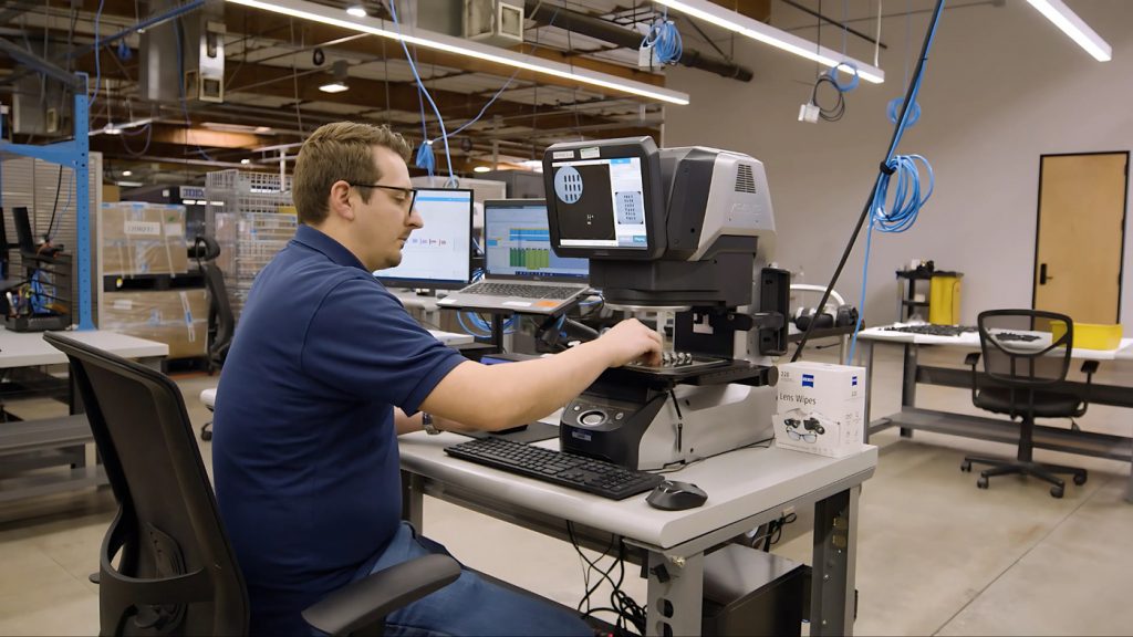 Fig. 11 Quality control inspection of sintered parts (Courtesy 3DEO)