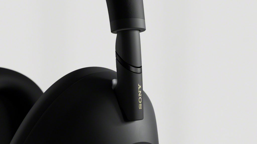 An example of an advanced MIM hinge mechanism on the Sony WH-1000XM6 headphones (Courtesy Sony)