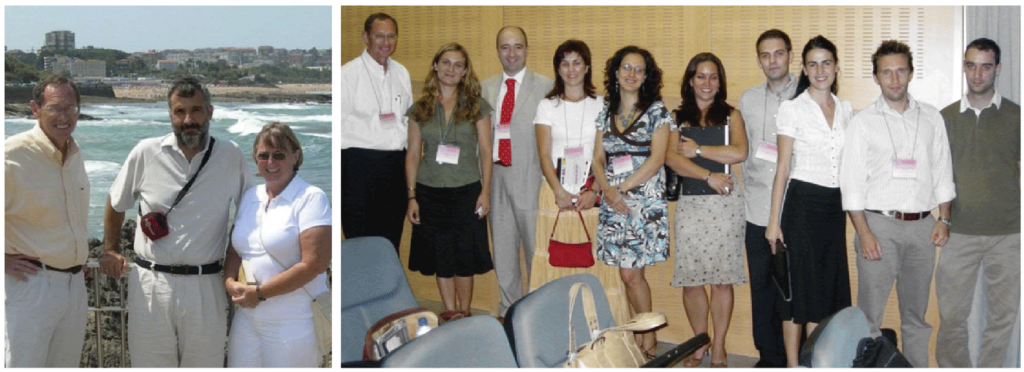 Fig. 19 Prof Torralba (centre), Prof German (left) and Carol (right) [2] & Fig. 20 Photograph taken at the 2006 PM Spanish Congress in Madrid, with Prof German (left) [2]
