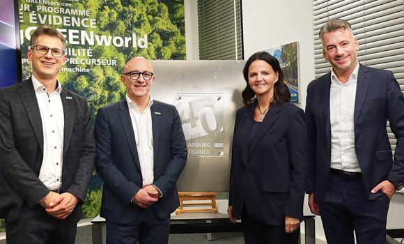 Members of Arburg’s management team celebrated the fortieth anniversary of its French subsidiary (Courtesy Arburg)