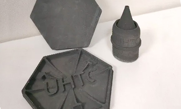 Sample components made from Nanoe’s ultra-high-temperature ceramic material (Courtesy Nanoe)
