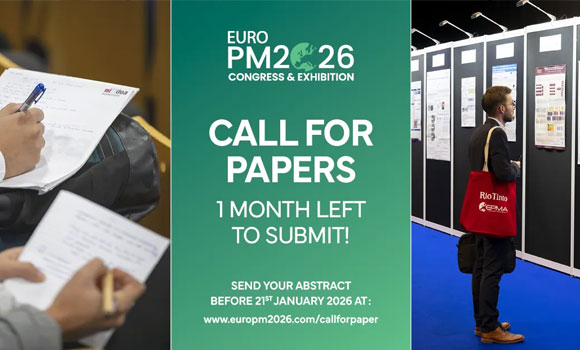 Those interested have until January 21, 2026, to submit abstracts for Euro PM2026 (Courtesy EPMA)