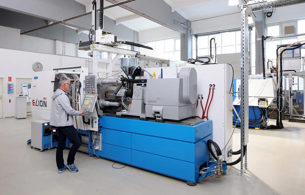 Fig. 2 Setting up an injection moulding machine (Courtesy Element 22)