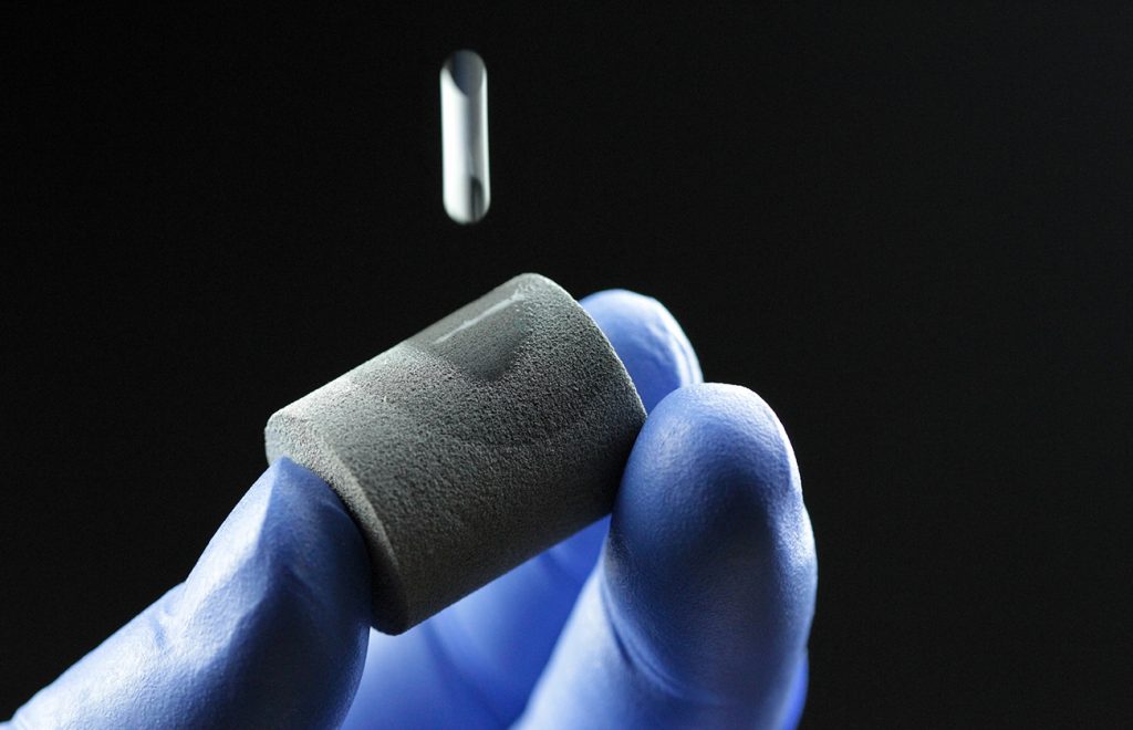 Fig. 16 Porous titanium can be produced using both MIM and Additive Manufacturing (Courtesy Element 22)