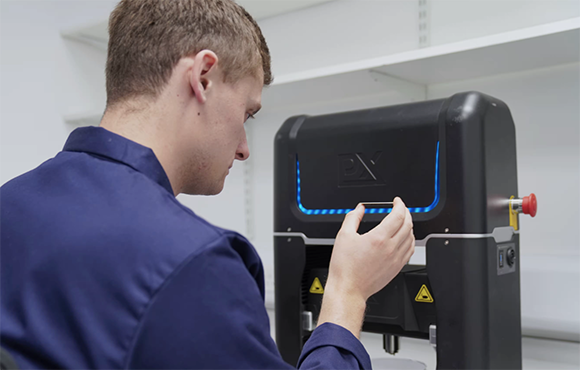 The MultiScale capability for the PLX-Benchtop enables mechanical property testing on samples as thin as 0.75 mm, and high-resolution mapping across welds and complex parts (Courtesy Plastometrex)