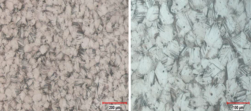 Fig. 32 Microstructure of BJT SS304 showing twin boundaries (Courtesy Mukund Nagaraj, Indo-MIM, Inc.)