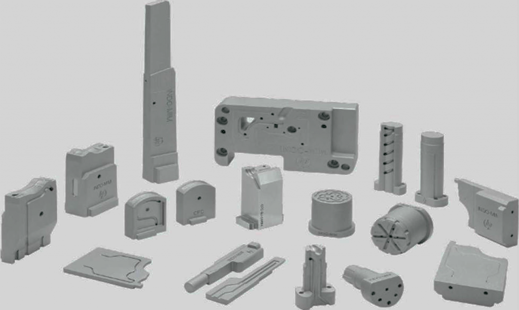 Fig. 33 Tool steel parts fabricated by BJT (Courtesy Mukund Nagaraj, Indo-MIM, Inc.)