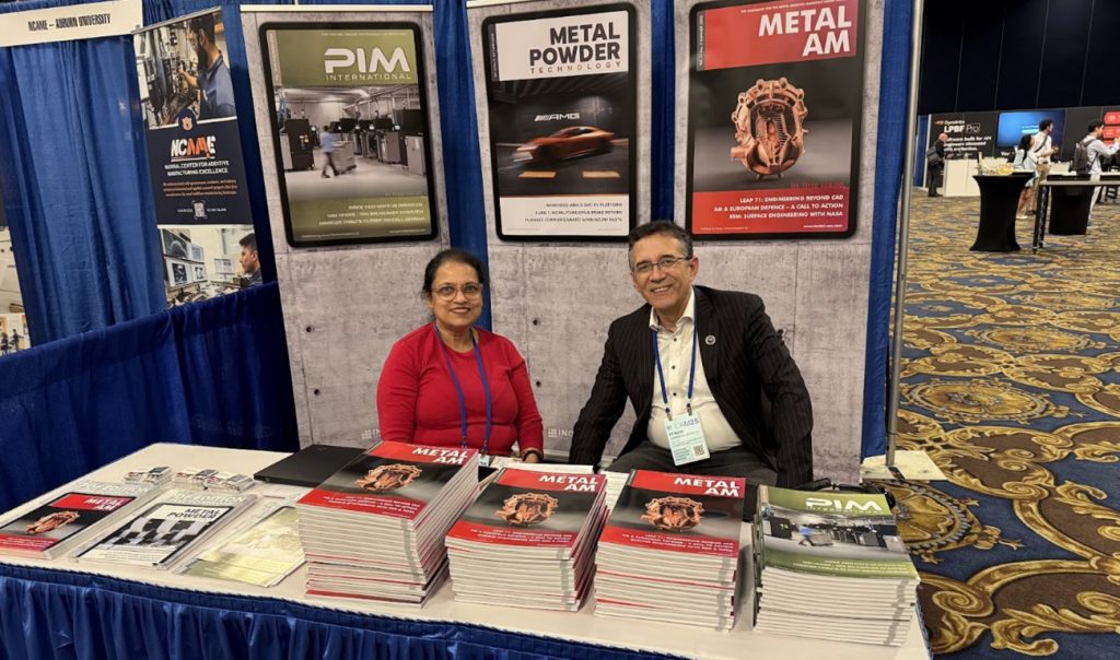 Fig. 50 Prarthana (Tina) Bose and Efrain Carreño-Morelli at Inovar Communications’ ICAM 2025 booth (Courtesy Animesh Bose)