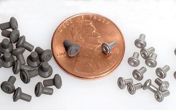 PTI Tech utilised MIM to manufacture the tungsten setback pin net-shape, hold tight tolerances, and provide high throughput (Courtesy PTI Tech)