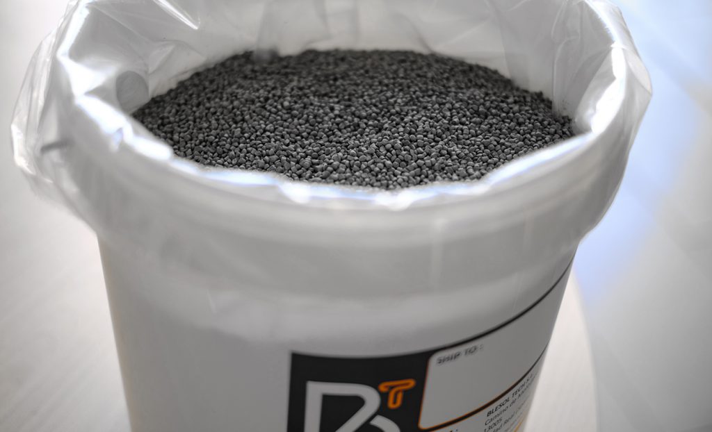 Fig. 2 Blesol Tech feedstock pellets as supplied for high-volume MIM/CIM production (Courtesy Blesol Tech)