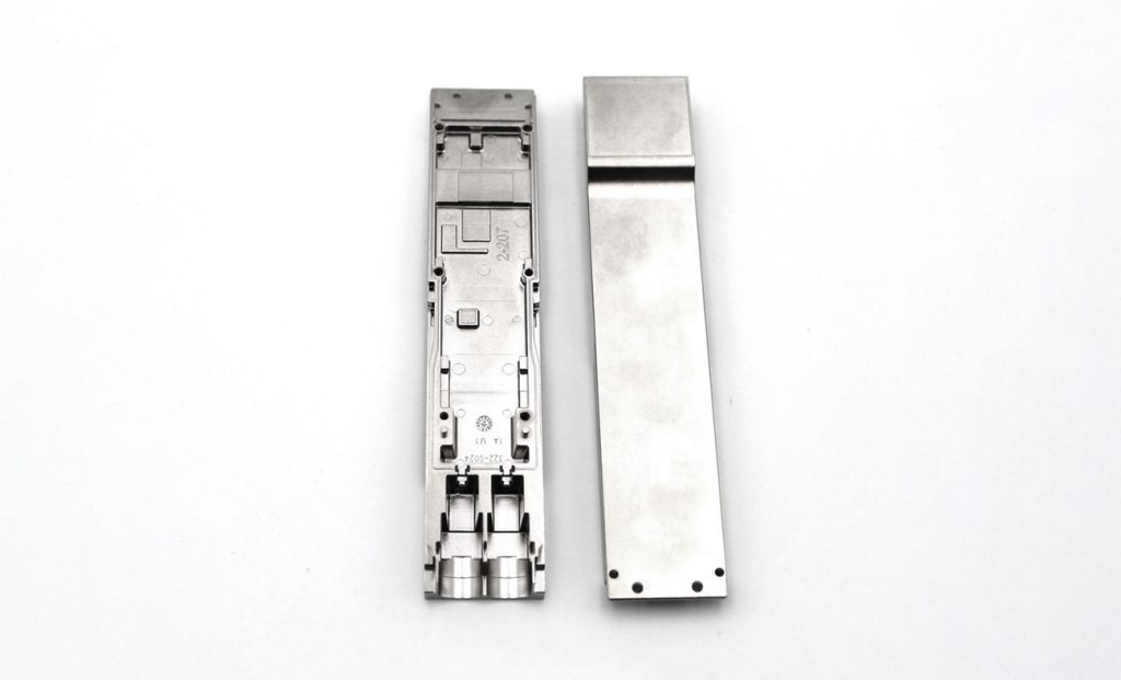 Fig. 4 Hangzhou Sino-MIM: copper alloy housing for optical module heat dissipation (Courtesy MPIF)