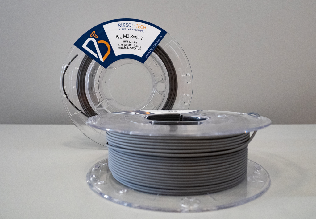 Fig. 5 Metal filament for Material Extrusion (MEX/FFF) sinter-based AM, produced by Blesol Tech (Courtesy Blesol Tech)