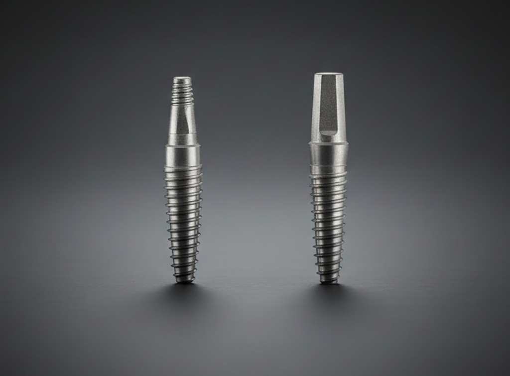 Fig. 8 Titanium MIM dental implants manufactured by MTIG (Courtesy MTIG)