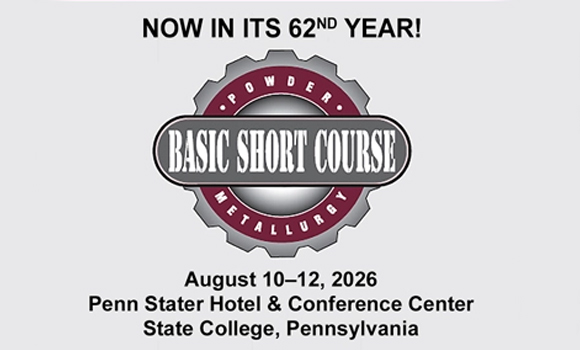There is still time to register for the MPIF’s Basic Powder Metallurgy Short Course (Courtesy MPIF)