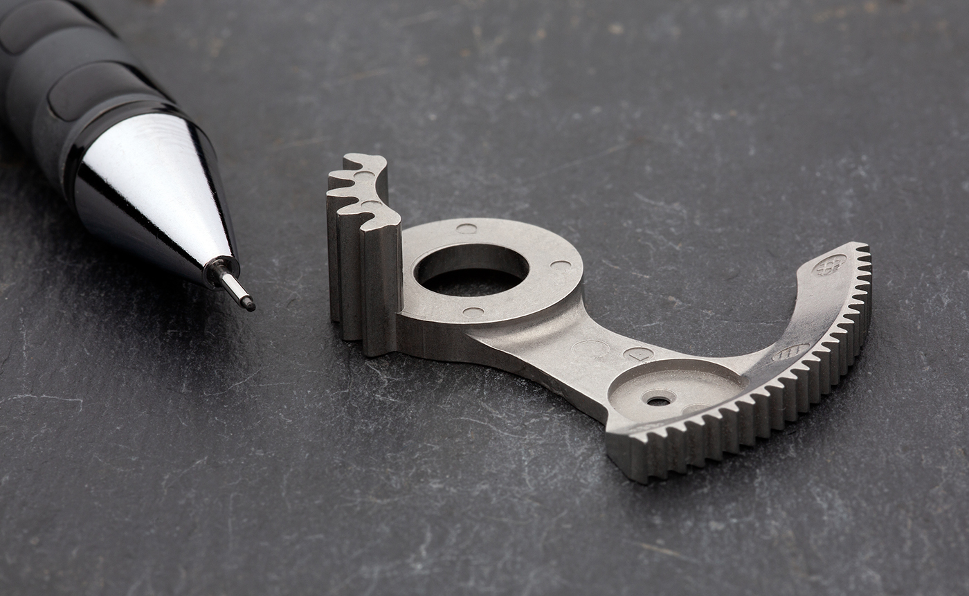 Fig. 1 A geared MIM part for use in a medical application, made from 17-4 PH stainless steel (Courtesy CMG Technologies)