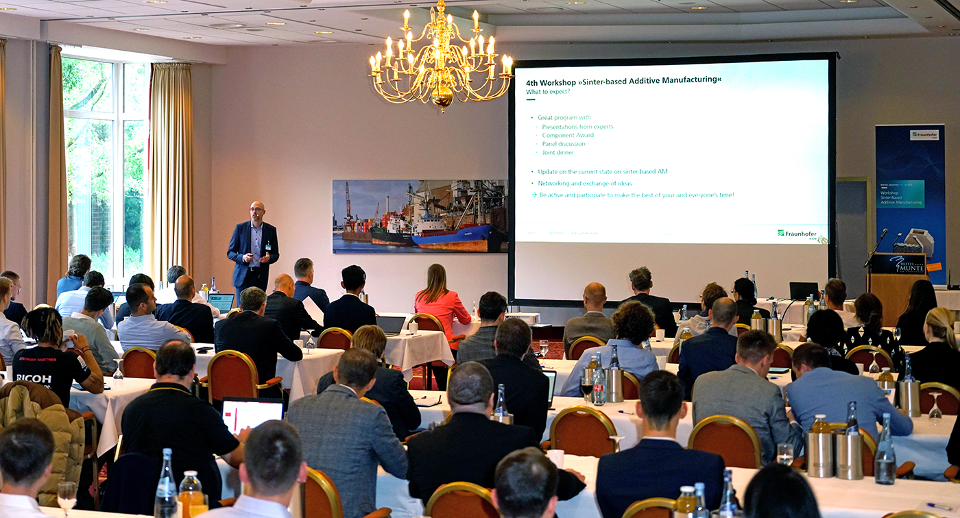 Fig. 1 Delegates at the 4th Workshop on Sinter-based Additive Manufacturing, in Bremen, Germany (Courtesy Fraunhofer IFAM))
