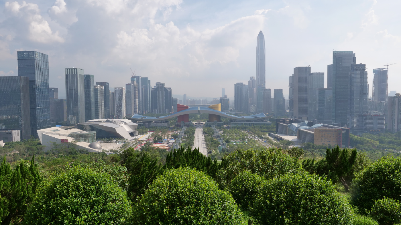 Fig. 2 A view of Shenzhen's Civic Center and Lianhuashan Park (Courtesy Sparktour / Wikimedia)