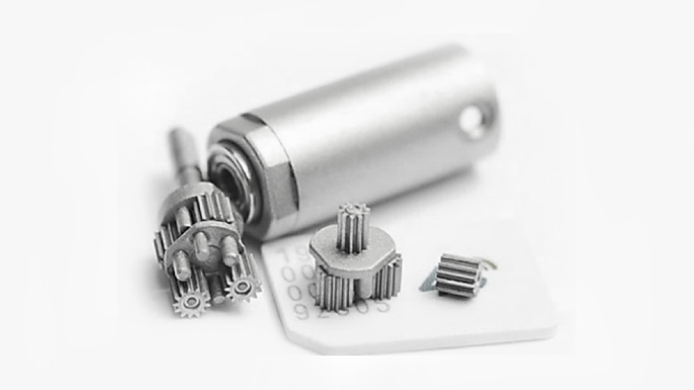 Fig. 7 MIM micro-gear reduction modules, with small motor drives, are used as a lifting mechanism on smartphones with a retractable camera