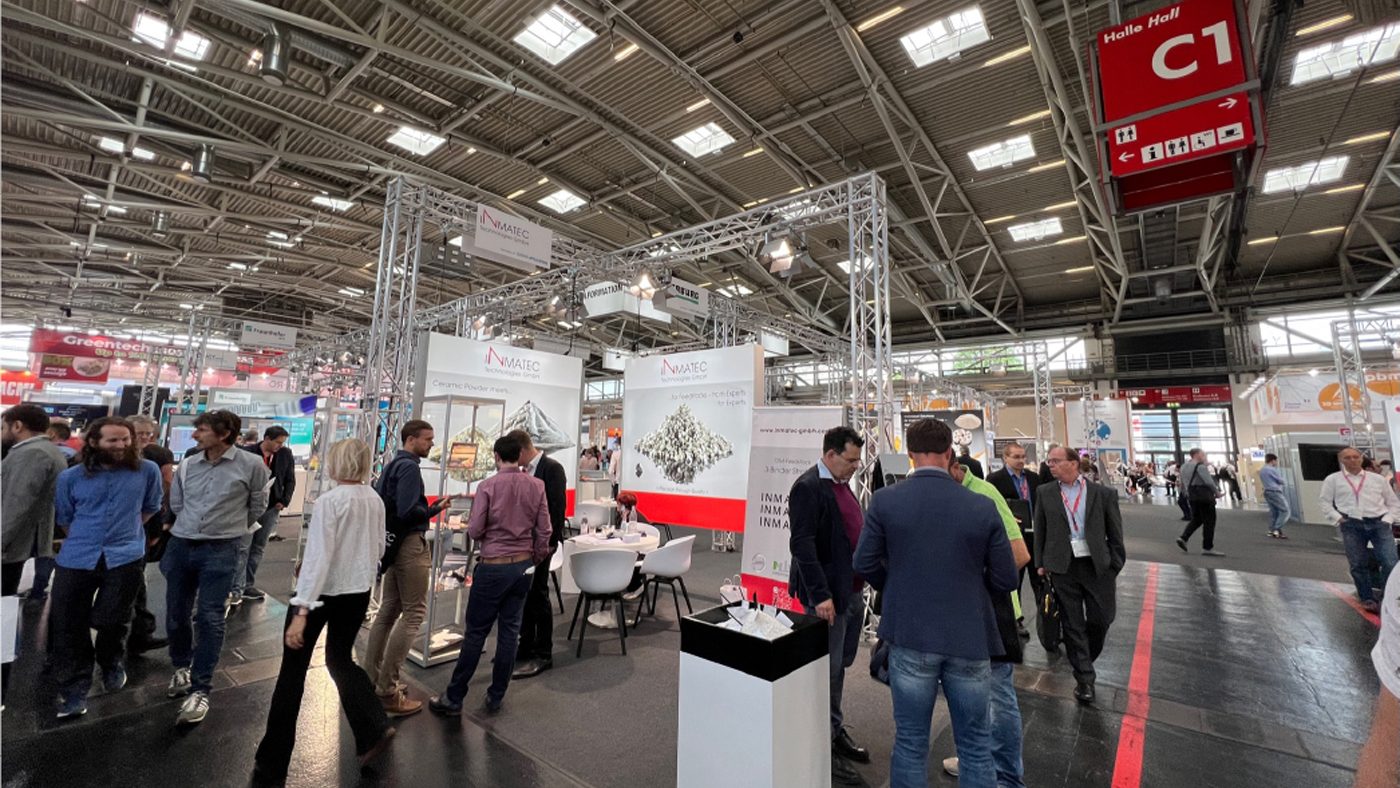 Fig. 4 View of the one area of the technical ceramics hall at Ceramitec 2022