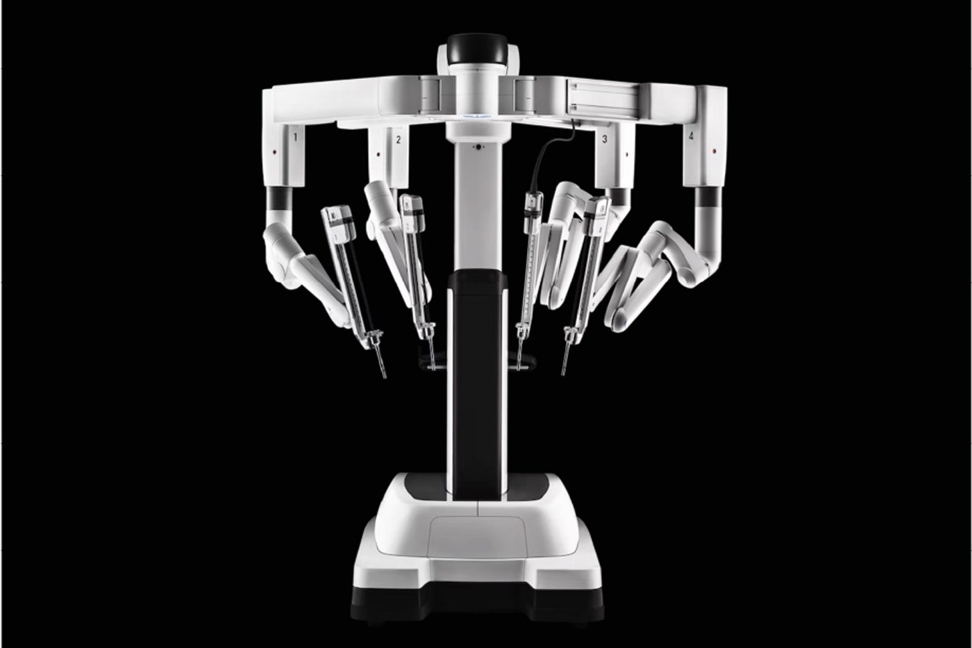 Fig. 1 The Patient Cart, one module of the Da Vinci surgical solution for robotic-assisted surgery (Courtesy Intuitive Surgical, Inc.)